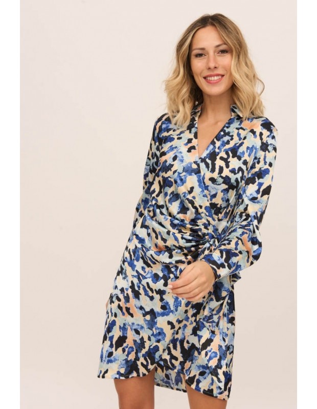 Vestido prik. Modelo MR-20007. Color azul.