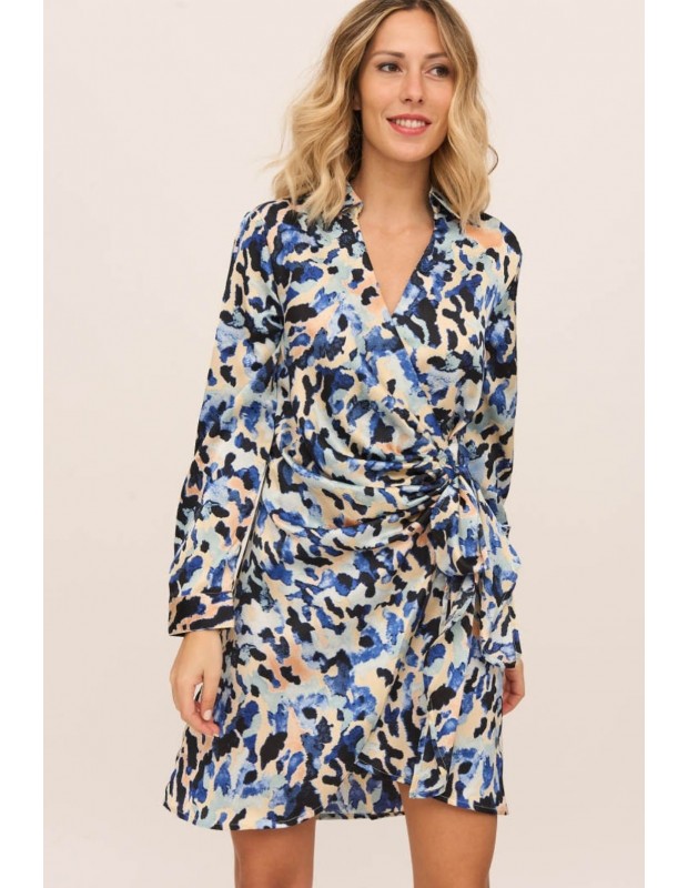 Vestido prik. Modelo MR-20007. Color azul.