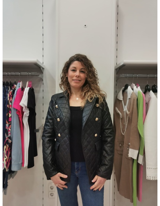 Chaqueta rombos. Modelo DZ 3353-62 - Color negro