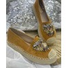 Zapatilla Glamour. Modelo W272. Color camel.