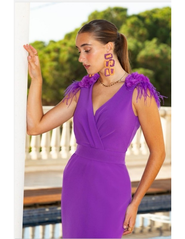 Vestido Capri. Modelo 241403. Color morado.