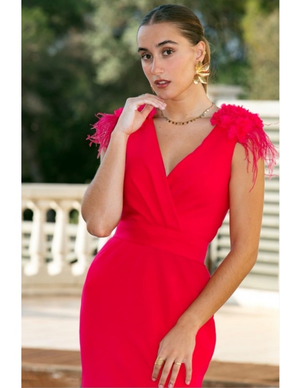 Vestido Capri. Modelo 241403. Color rojo.