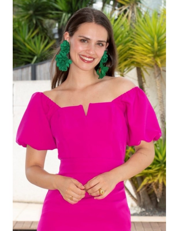 Vestido Alba. Modelo 241428. Color fucsia.