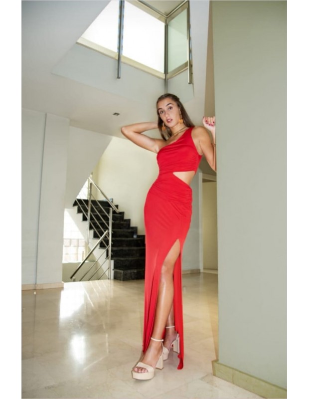 Vestido caramelo. Modelo 241609. Color rojo.