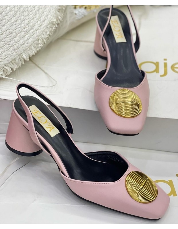 Zapato collar. Modelo P-1381. Color rosa.