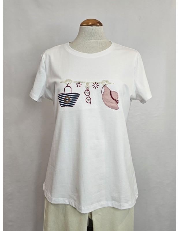 Camiseta Playa – Modelo 055025 - Color blanco